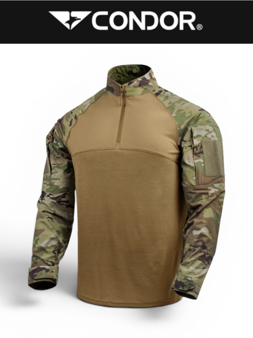 CONDOR CAMO MENS LONG SLEEVE COMBAT SHIRT GEN II MULTI CAM UTILTY